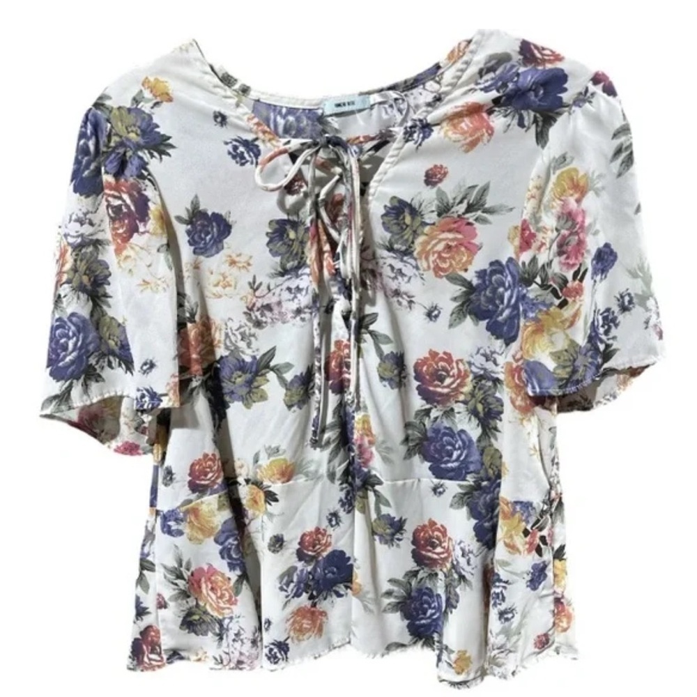 Kimchi blue floral tie up top l - Picture 6 of 11